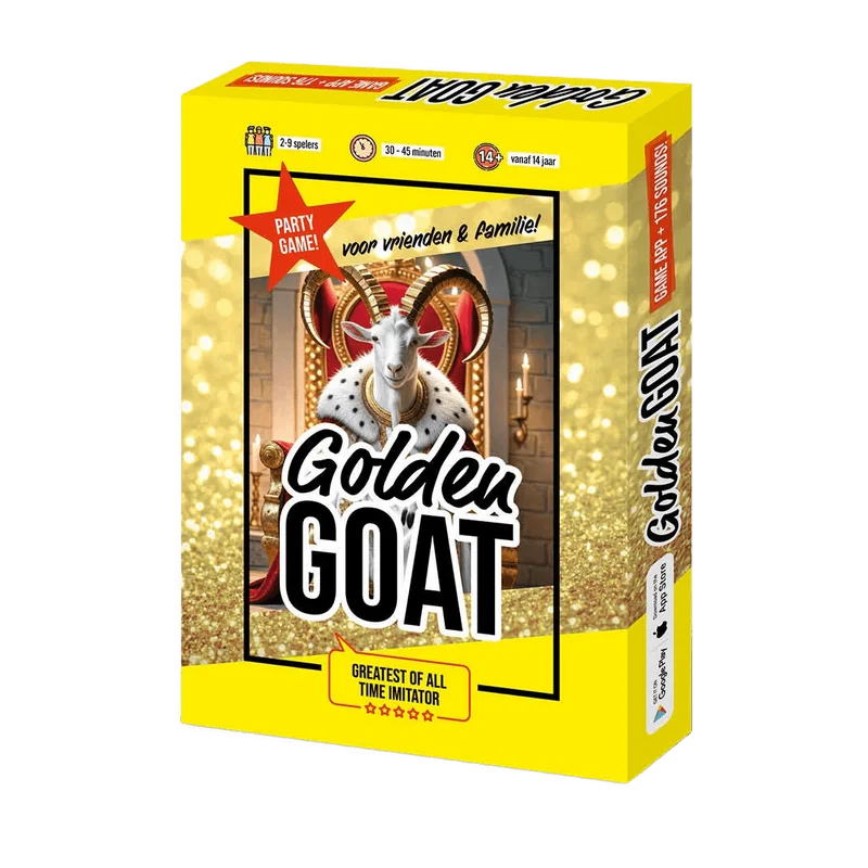 Golden GOAT – partyspel met app waarin je geluiden nadoet