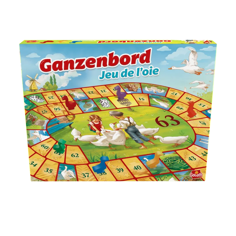 Ganzenbord – klassiek bordspel met houten ganzen van Goliath