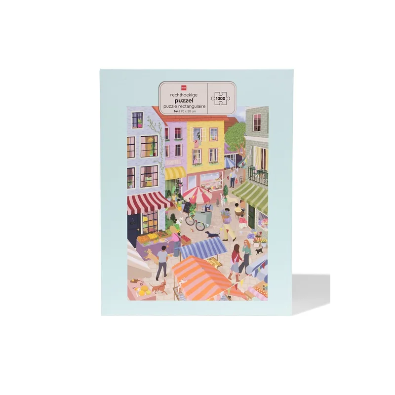 HEMA Puzzel Stadsmarkt – 1000 stukjes, 70 x 50 cm