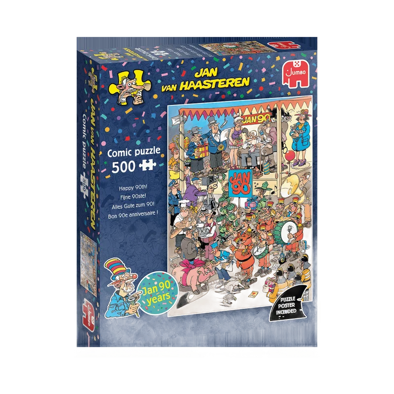 Jan van Haasteren Fijne 90ste – jubileumpuzzel van 500 stukjes