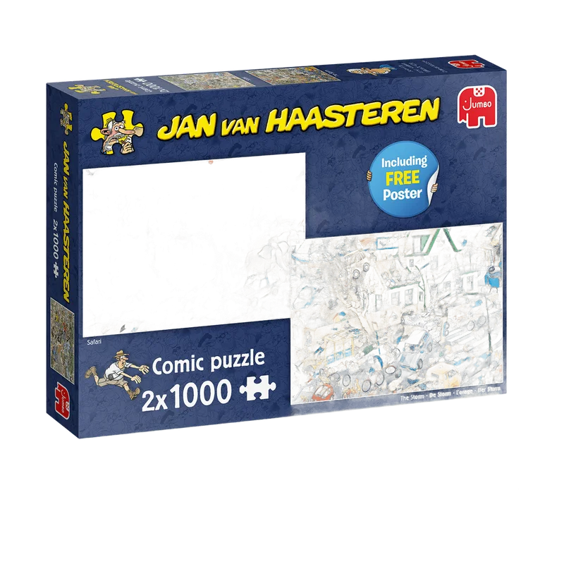 Jan van Haasteren Safari & Storm – twee puzzels van 1000 stukjes