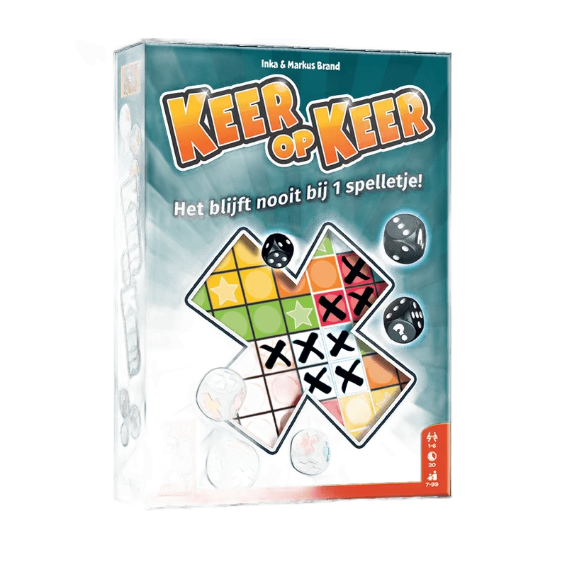 Keer op Keer – roll-and-write dobbelspel voor 1 tot 6 spelers