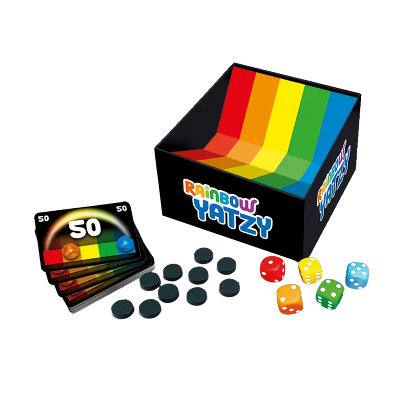 Rainbow Yatzy – dobbelspel met kleuren en kaarten van Tactic