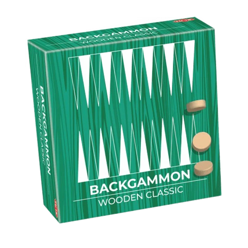 Tactic Backgammon – compact houten backgammonspel