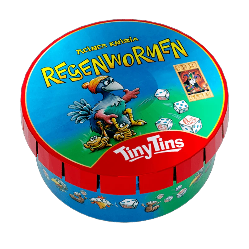 Tiny Tins: Regenwormen – dobbelspel in een blikje