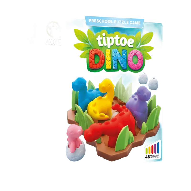 SmartGames Tiptoe Dino – denkspel met dino's en eieren voor kleuters
