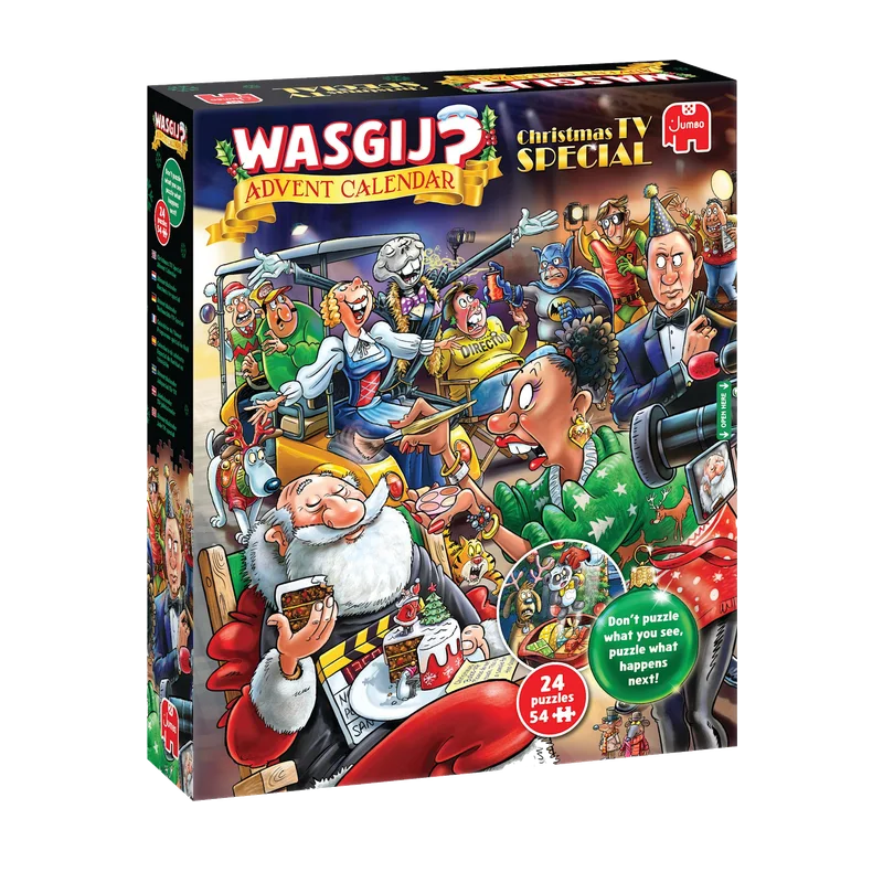 Wasgij Christmas Adventskalender Kerstmis tv-special – 24 puzzels